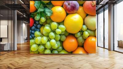 Fresh ripe colorful fruits, healthy food for background Wall mural