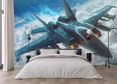 futuristic fighter military drone high technology concept Wall mural