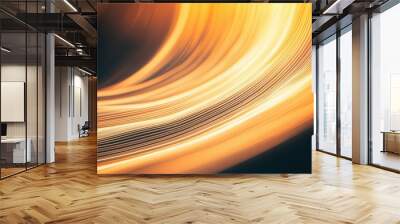 Glowing abstract lines in dynamic motion Wall mural