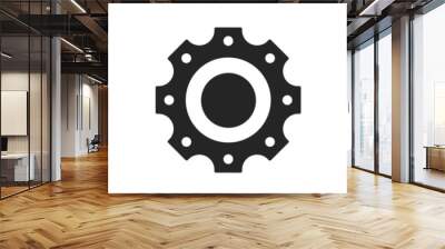 Gears icon on white background. Vector logo gears illustration. Wall mural