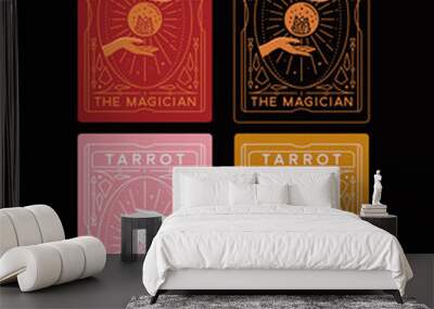 Tarot Card Minimalist Vector Illustration	 Wall mural