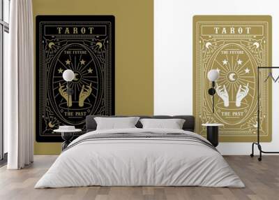 Tarot Card Minimalist Vector Illustration Wall mural