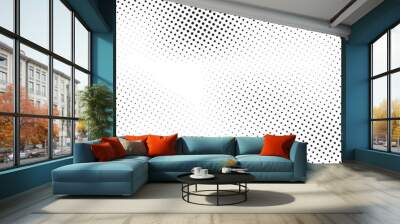 Abstract halftone background with wavy surface made of gray dots on white Wall mural