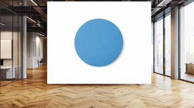 arafed blue circle on a white background with a white background Wall mural