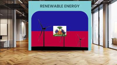 Haiti renewable energy, environmental and ecological energy idea Wall mural