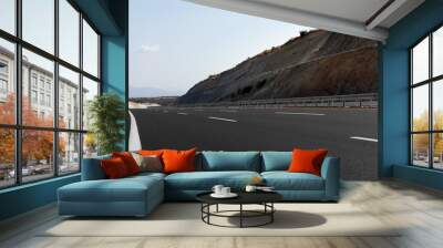 Highway road background material. Wall mural