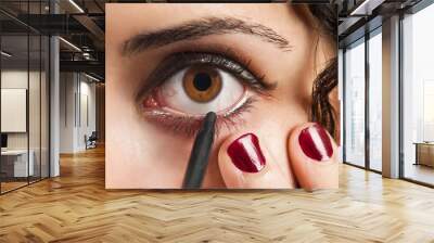 close up eye make up Wall mural