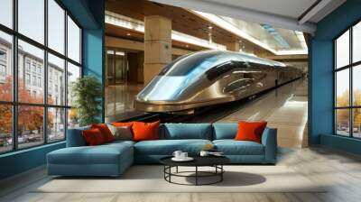 high speed train Wall mural