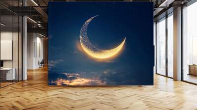 illustration moon background Wall mural