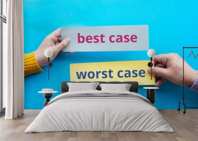 Best case and worst case for decision concepts.analysis and direction Wall mural