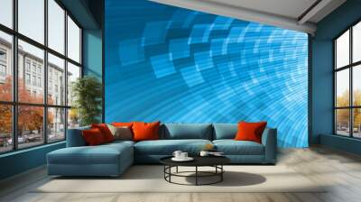 abstract background, blue perspective website banner Wall mural