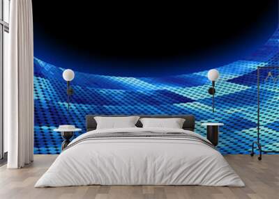 blue space background (a4 size) Wall mural