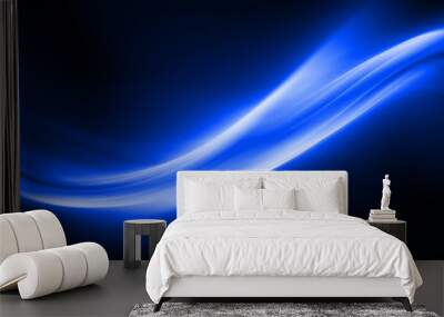 cool blue wavy abstract illustration Wall mural