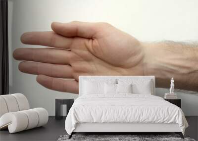 A hand with a white background Wall mural