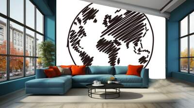 Earth sketch background Wall mural