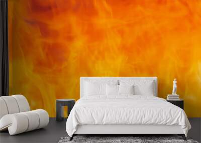 The image is of a flame with orange and yellow colors Wall mural