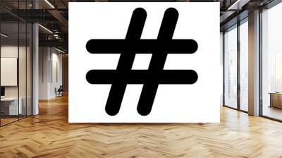 Hashtags icon vector, hashtag sign icon vector isolated on white background, black hashtag icon. Wall mural