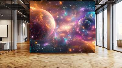 planet and space Wall mural