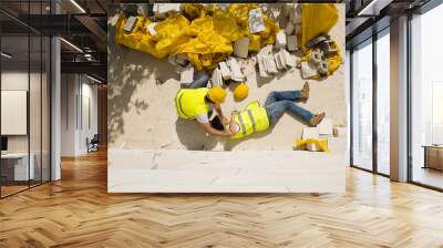 construction accident Wall mural