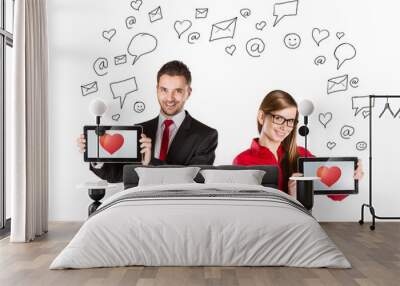 internet love Wall mural