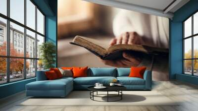 Woman with bible Wall mural