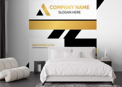 Minimal business card template design Wall mural