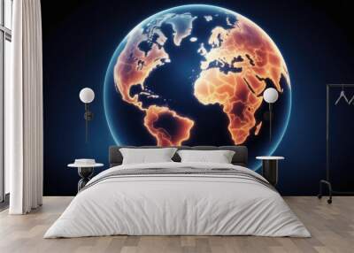 world communication global Wall mural