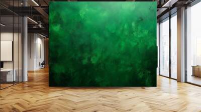 Design template, copyspace, dark green abstract underwater background pattern Wall mural