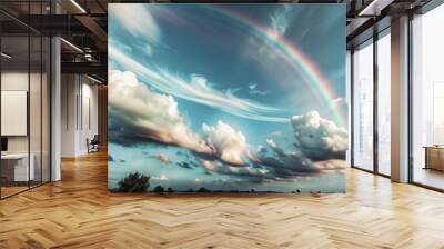 landscape with clouds generative ai Wall mural