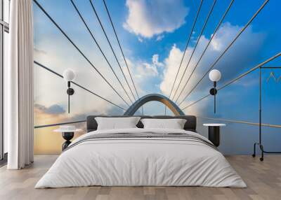 Abstract architectural features, symmetry bridge close-up Wall mural