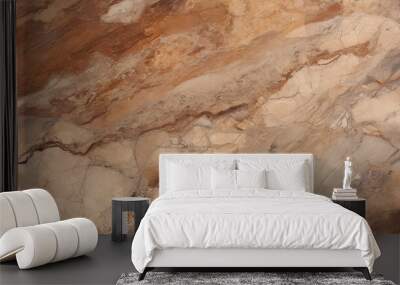 earth-toned marble surface with natural patterns and textures, creating the appearance of rock formations or desert landscapes. Wall mural