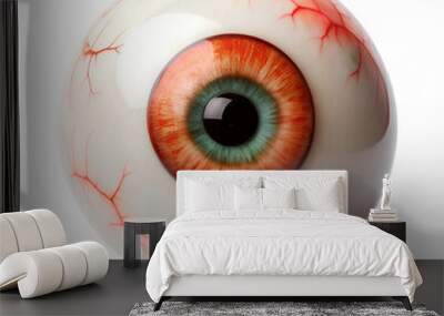 A single Halloween eye jelly on isolated PNG background. Wall mural