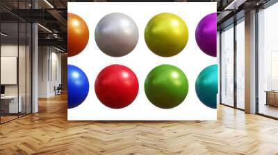 Sphere concept on isolated background. Mineral or vitamin on isolated background. Colorful sphere on isolated background. Wall mural