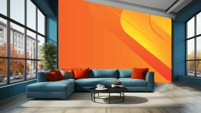 Abstract orange background with diagonal lines. Dynamic shapes composition eps 10 Wall mural