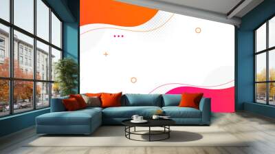 Colorful template banner with gradient color. Design with liquid shape Wall mural