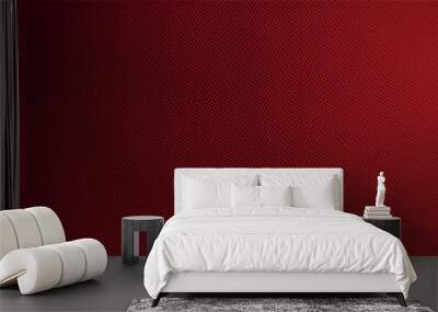 gradient red template with circles background. abstract dotted halftone on red fluid color background Wall mural