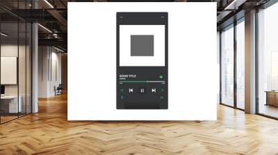 Mock up of music player vector illustration Wall mural