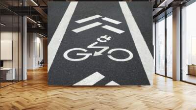 Dedicated lane for electric bicycles Wall mural