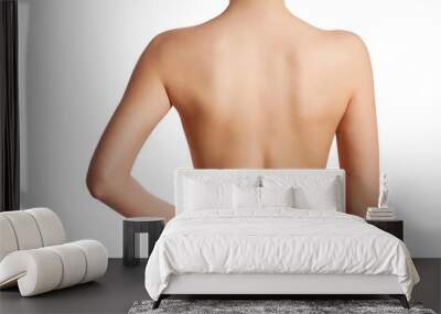 Beautiful and naked female back view Wall mural