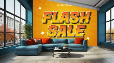 Flash sale text effect banner template design Wall mural