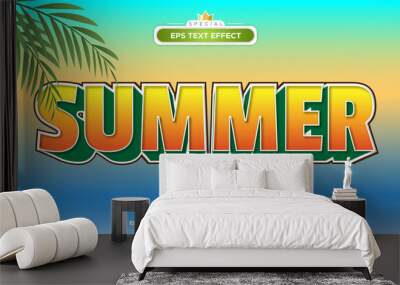 Summer Text Effect editable Wall mural