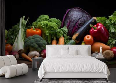 Assorted raw organic vegetables --ar 12:5 --v 5.2 - Image #4 @kashif Wall mural