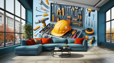 Engineering tool set Wall mural