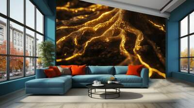 tree roots growing underground Wall mural