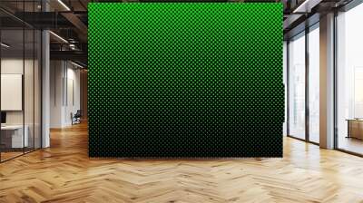 Basic halftone dots effect in black and green color. Halftone effect. Dot halftone. Black green halftone. Halftone background. Top to bottom. Wall mural