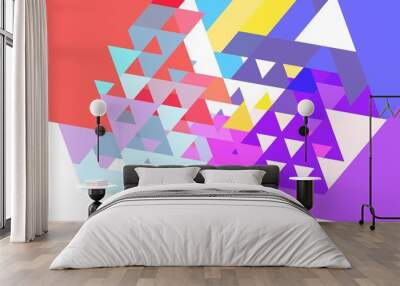 Retro triangular background Wall mural