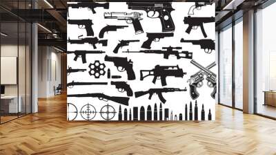 Guns SVG, Rifle svg, Weapon SVG, Guns Silhouette, SVG Cut Files, Guns Bundle Svg, Guns Cut File , Guns Vector , Digital Download
 Wall mural