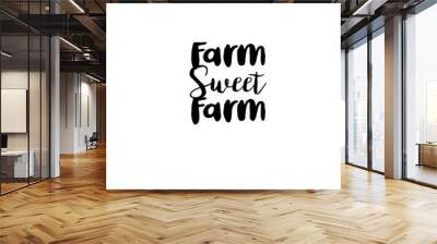 Stylish , fashionable and awesome Farm Fresh typography art and illustrator, Print ready vector handwritten phrase Farmers T shirt hand lettered calligraphic design. Vector illustration bundle. Wall mural