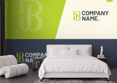 Alphabet letter icon logo B, U, BU, UB Wall mural