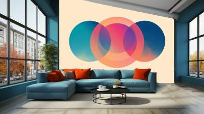 It's an image of three overlapping circles in different colors.

 Wall mural